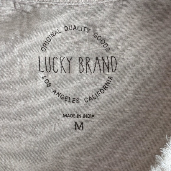 Lucky Brand Women's Embroidered Tank Top SZ M Ivory - Picture 7 of 10